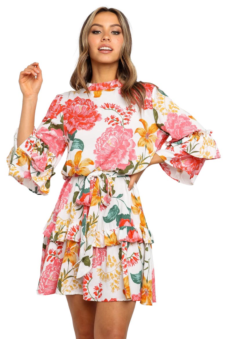 Peta Floral Print Tiered Dress