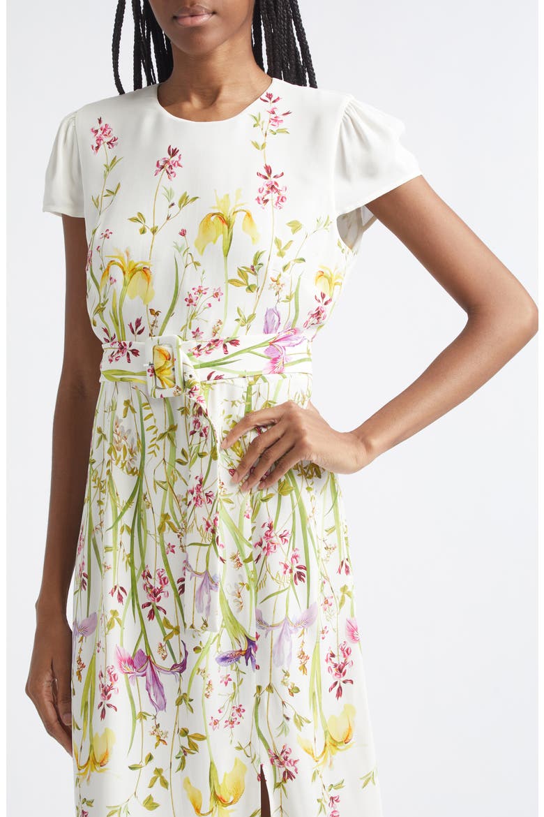 Lyra Floral Print Crepe Maxi Dress