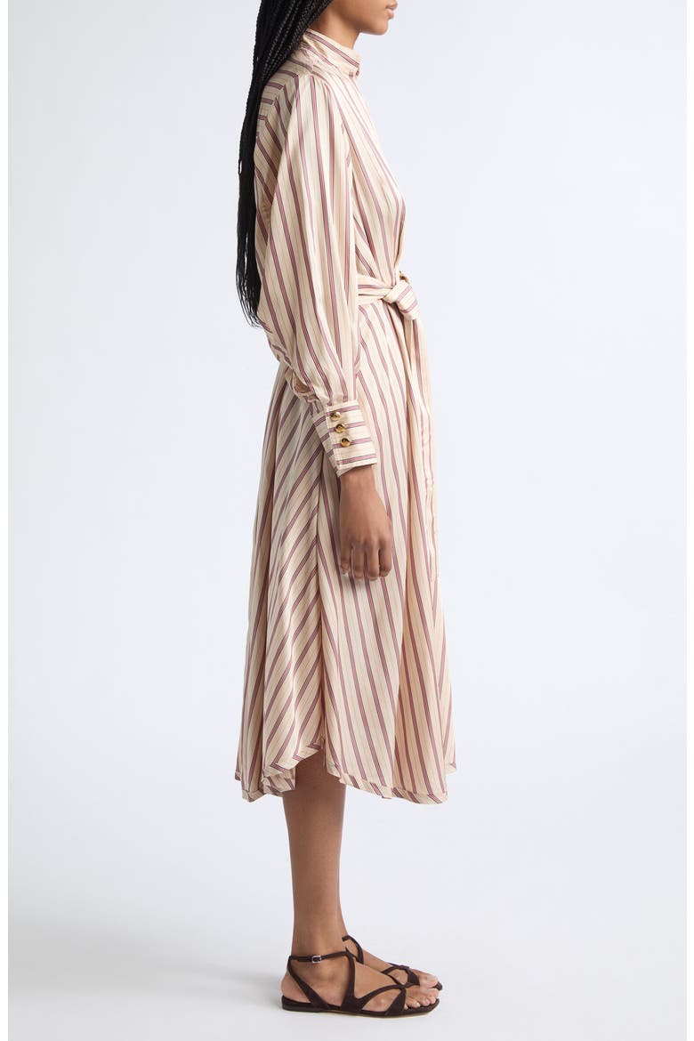 Valiant Stripe Long Sleeve Midi Shirtdress