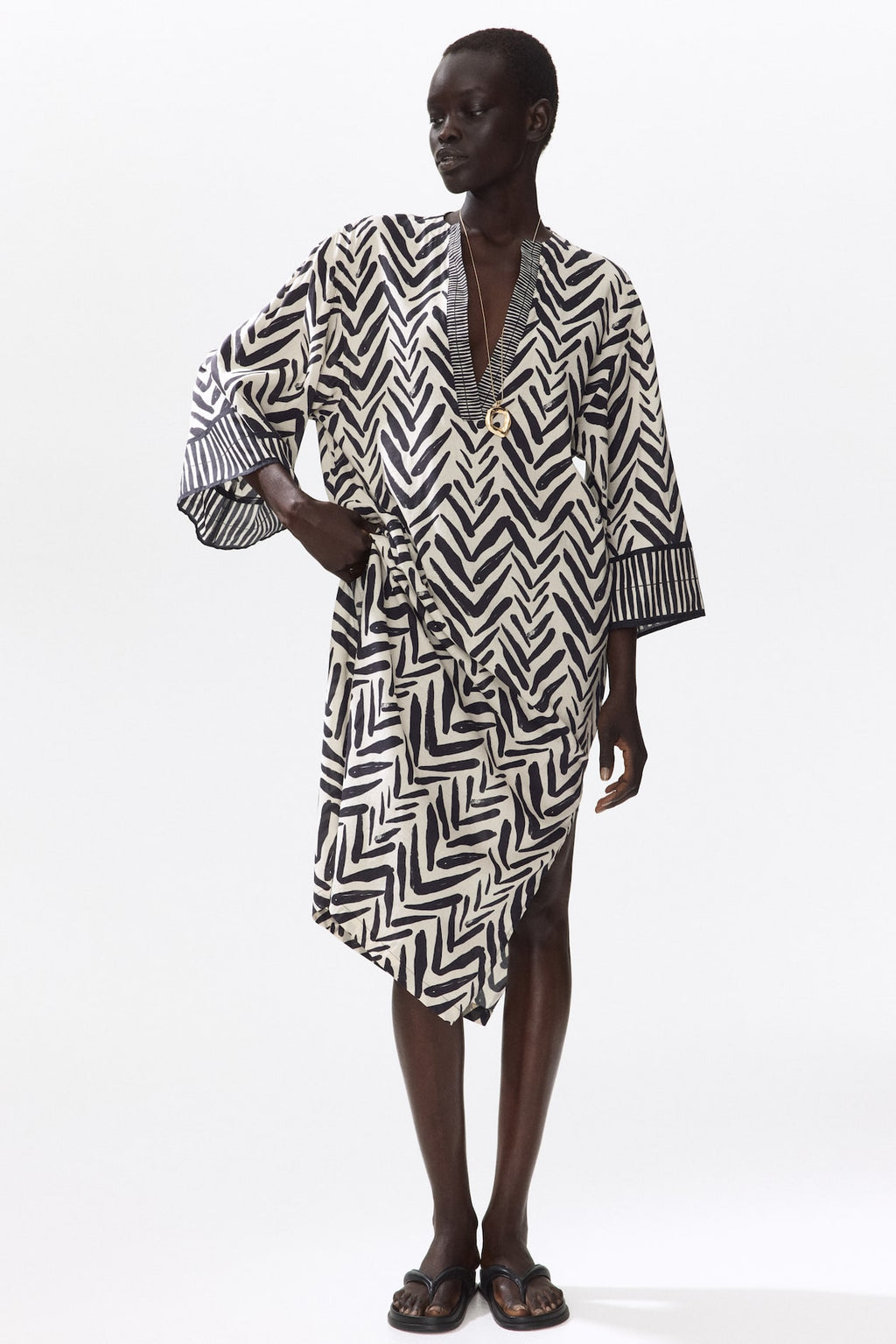 Tie-Belt Tunic Dress