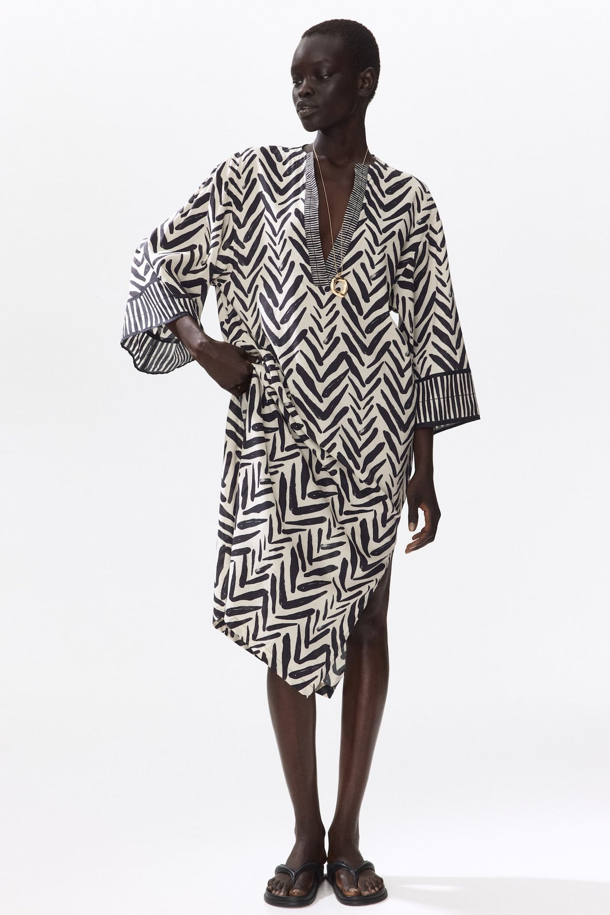 Tie-Belt Tunic Dress