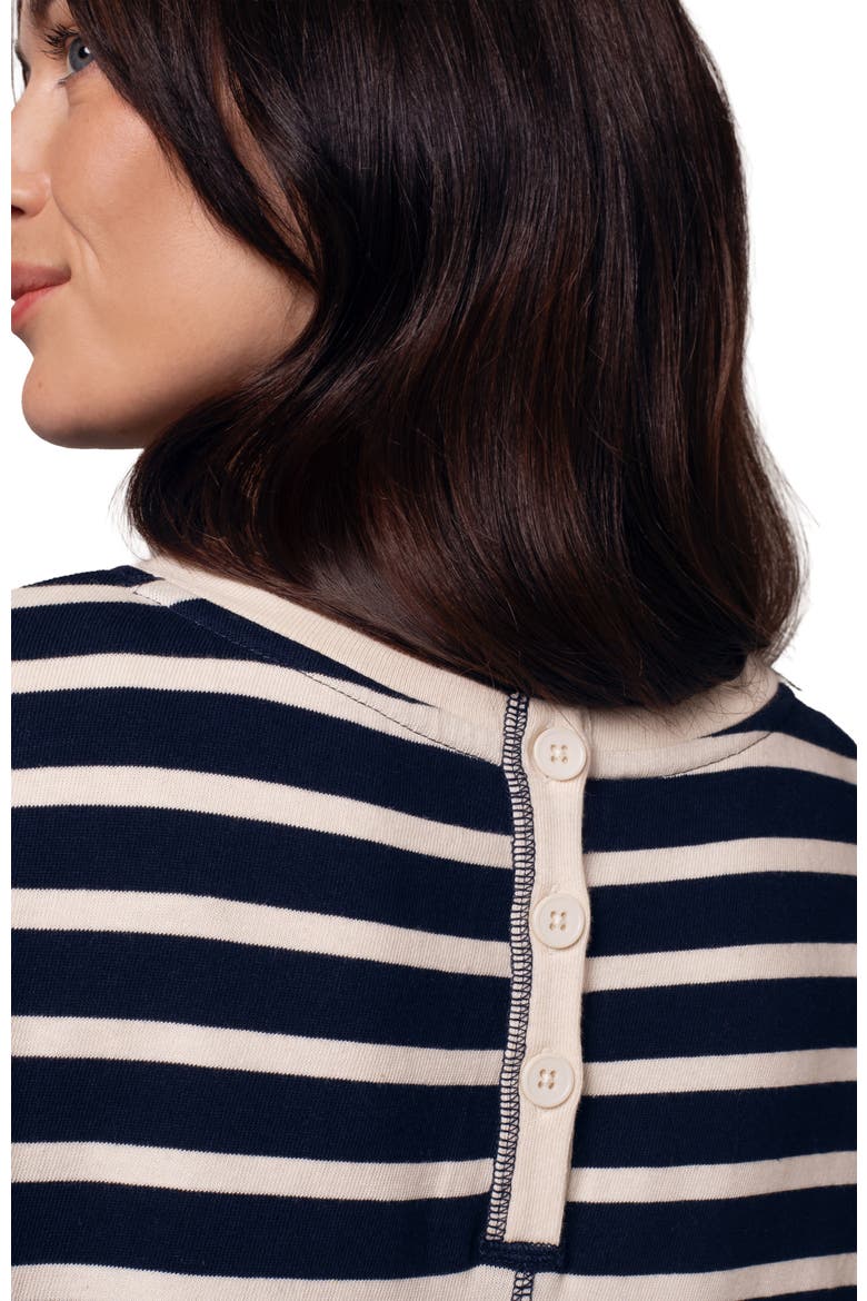 Striped Knee Length Jersey Dress