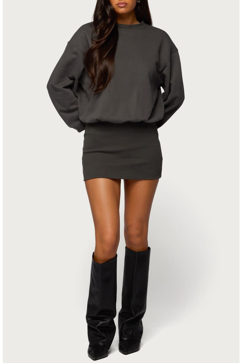Jannah Long Sleeve Sweatshirt Minidress