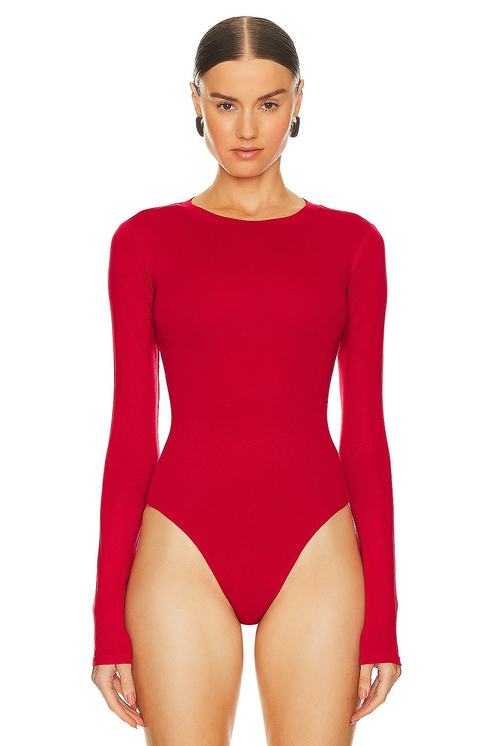 AFRM Carson Bodysuit in Jester Red - Image 3