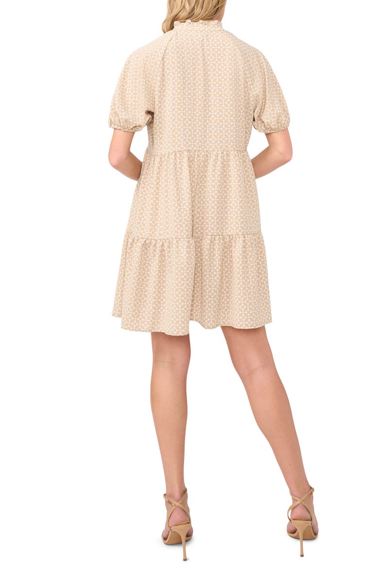 Geometric Print Babydoll Dress