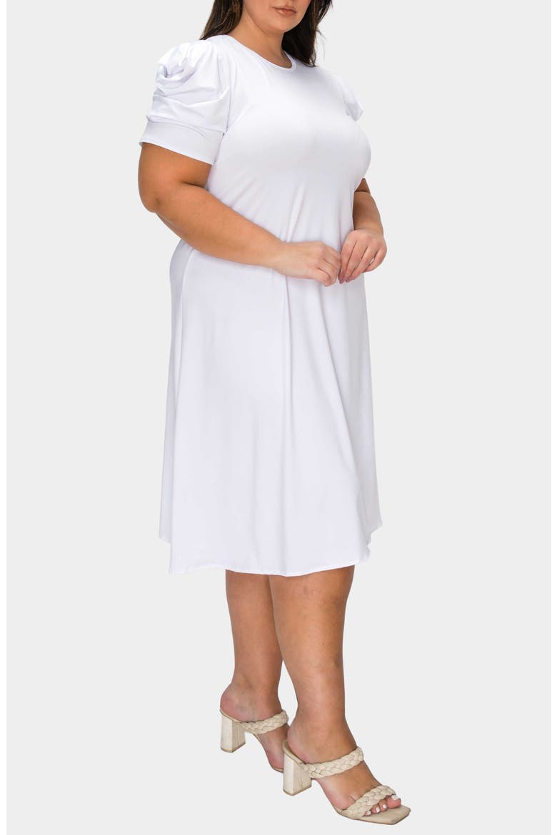Aleyna Puff Sleeve A-Line Dress