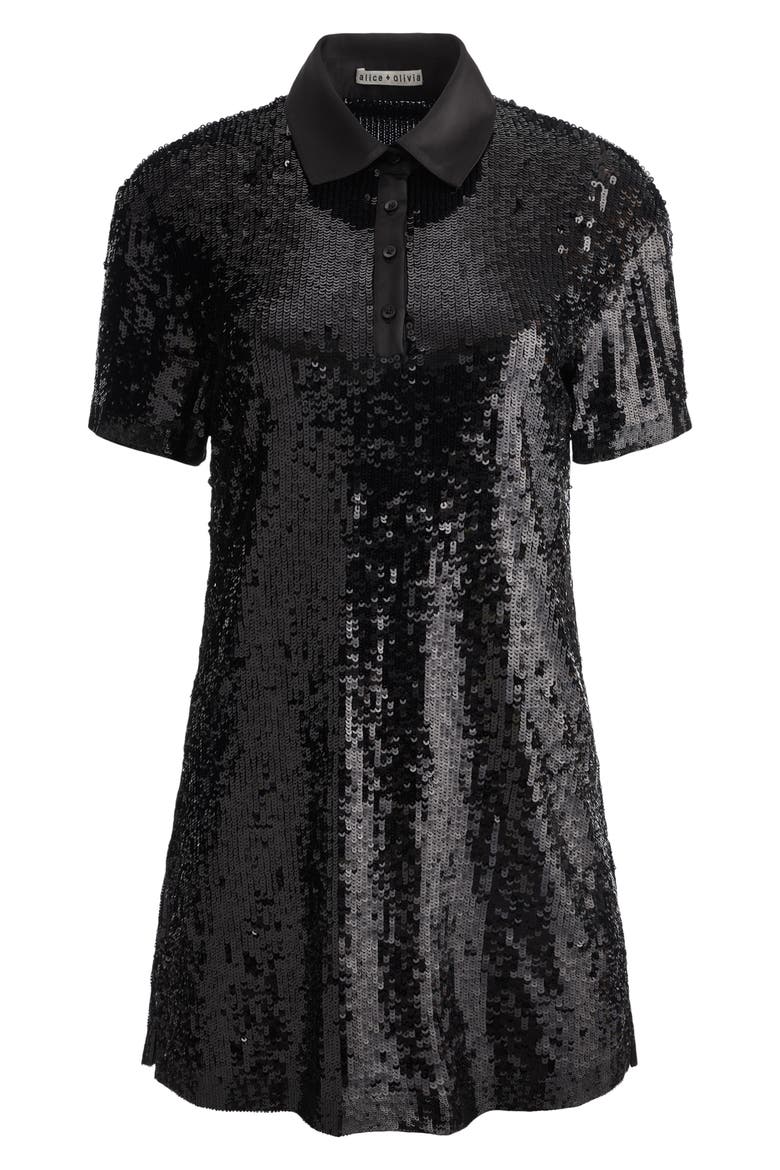 Treva Sequin Polo Minidress