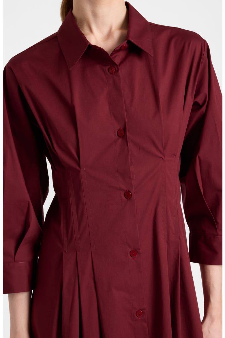 Miley Midi Shirt Dress in Cotton Stretch