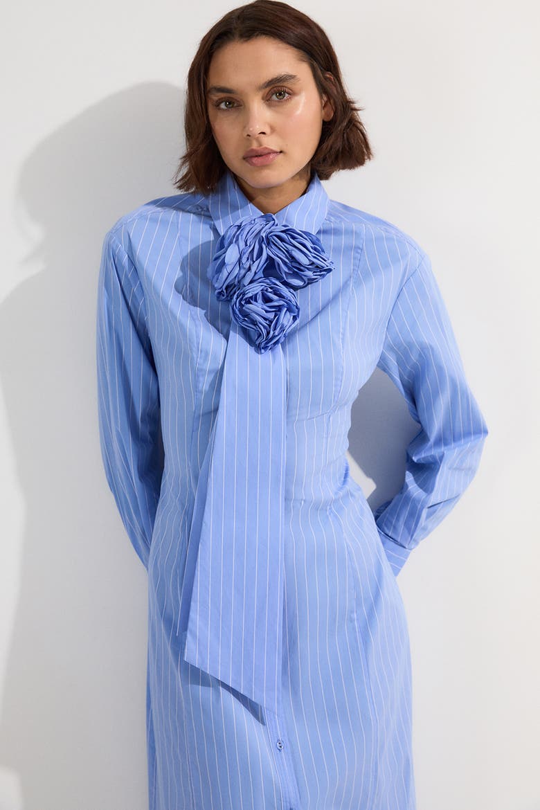 Woven Shirt Midi Dress