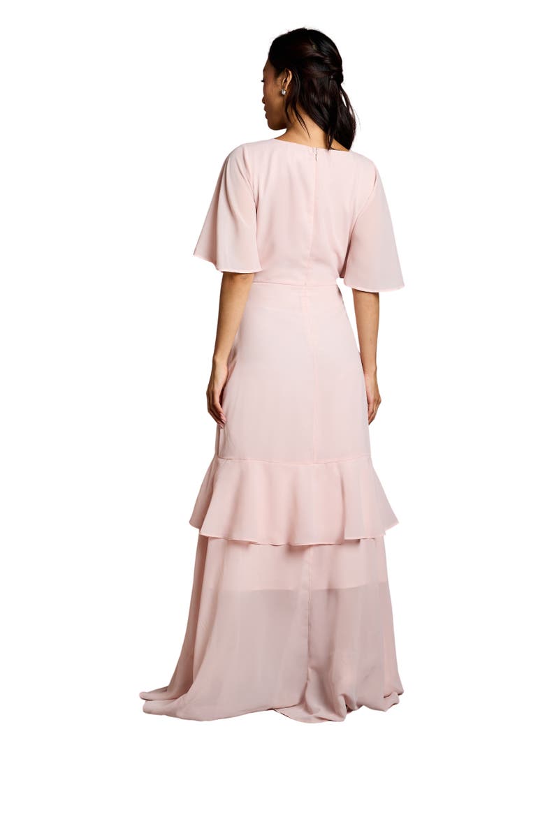 Angel Sleeve Bridesmaid Maxi Dress