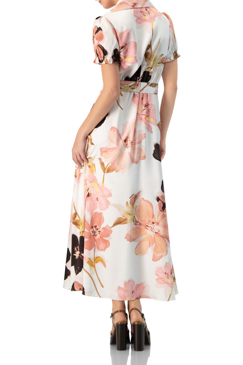 Short Sleeve V-Neck Collared Maxi Dress