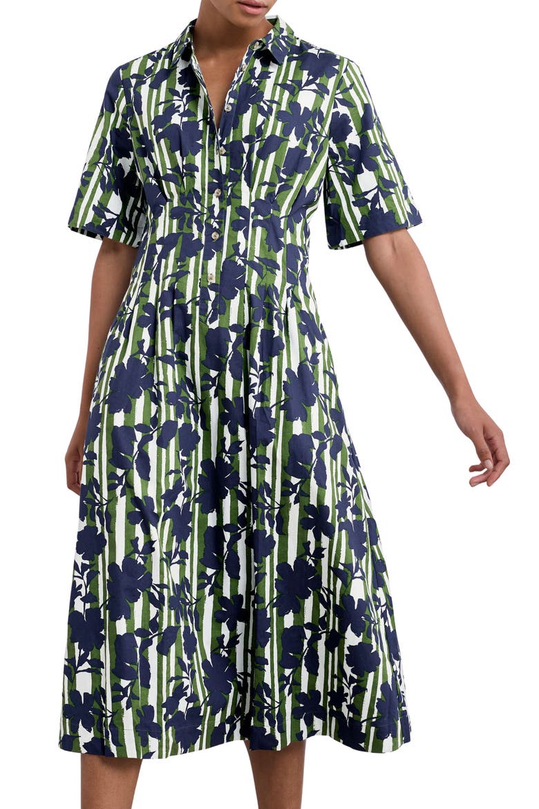 Wild Liquorice Organic Cotton Midi Shirtdress