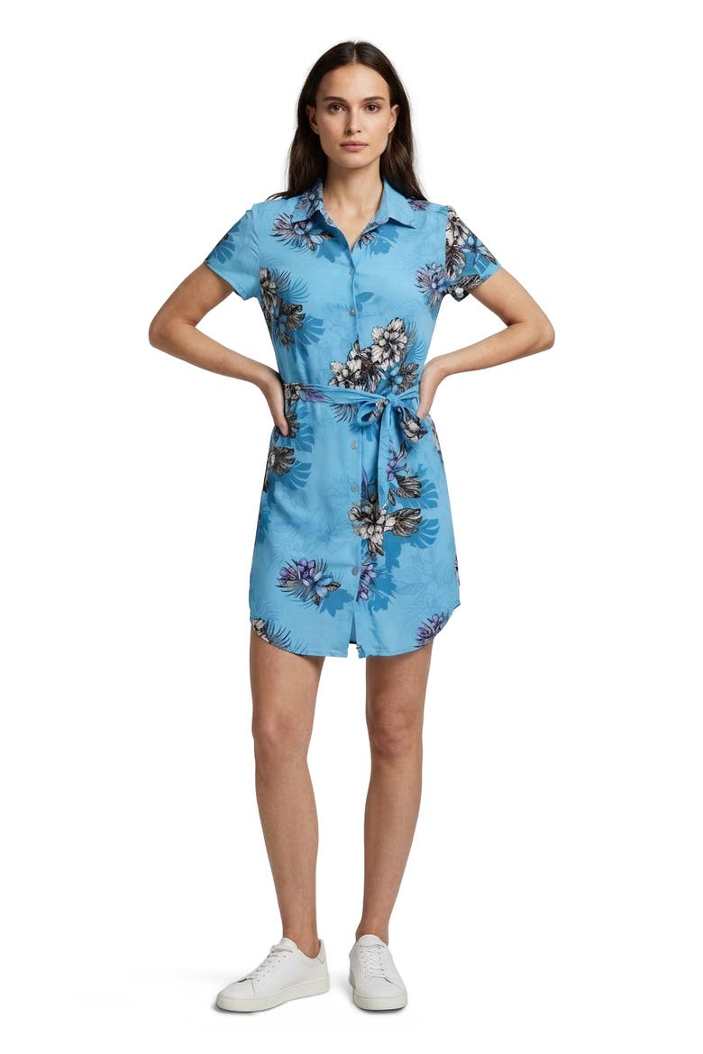 Exotic Floral Womens Shirt Dress