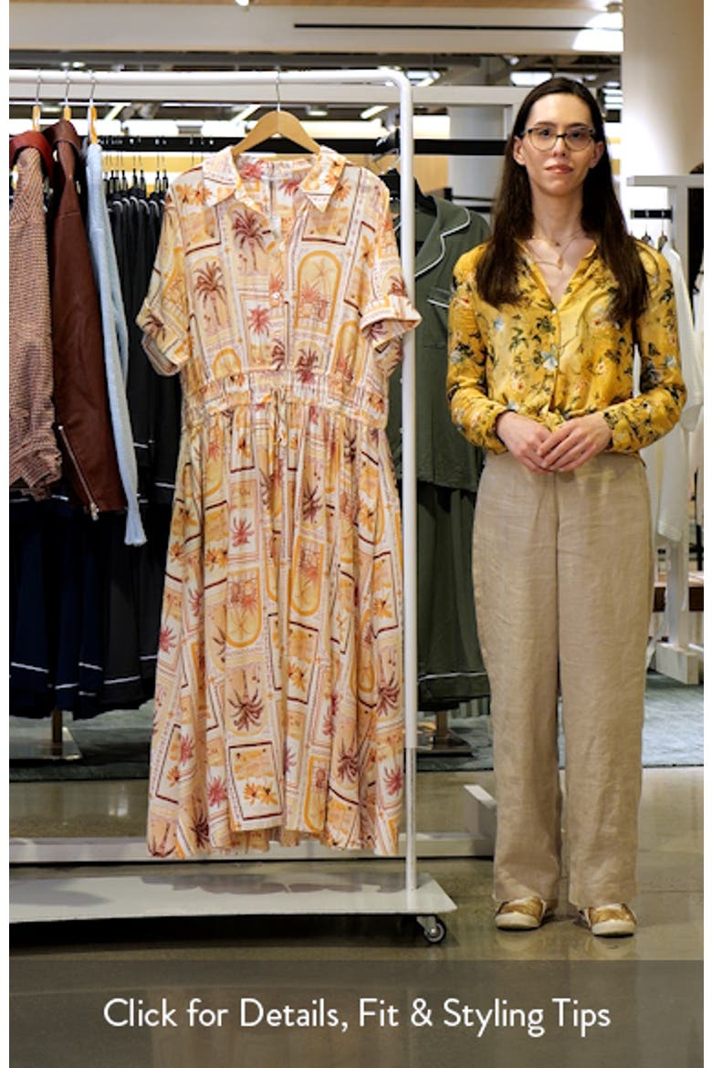 Lana Postcard Print Maxi Shirtdress