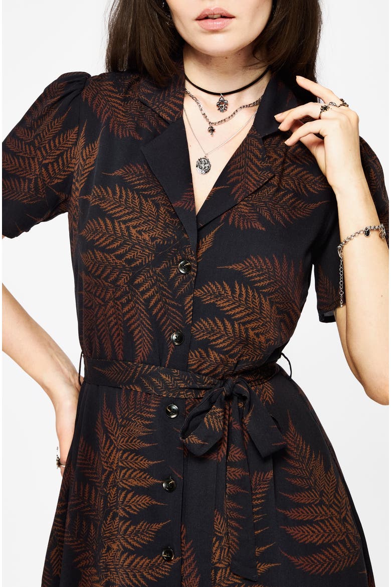 Ruin Fern Printed Midi Dress