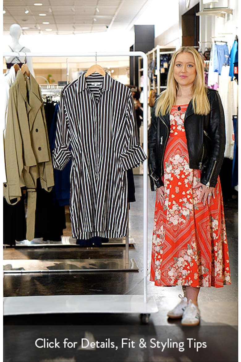 Tucked Long Sleeve Mini Shirtdress