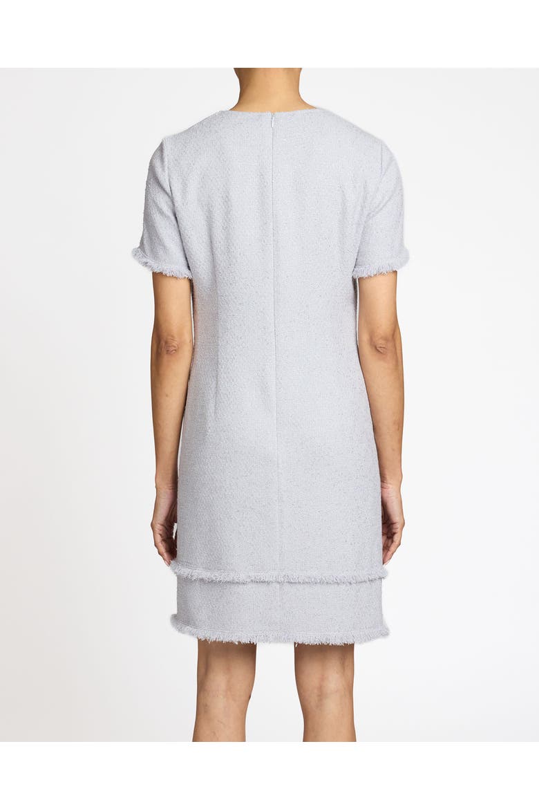 Melania Short Sleeve Shift Dress in Soft Boucle