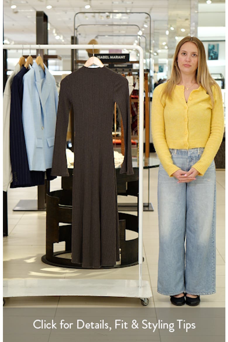 Long Sleeve Rib Midi Dress