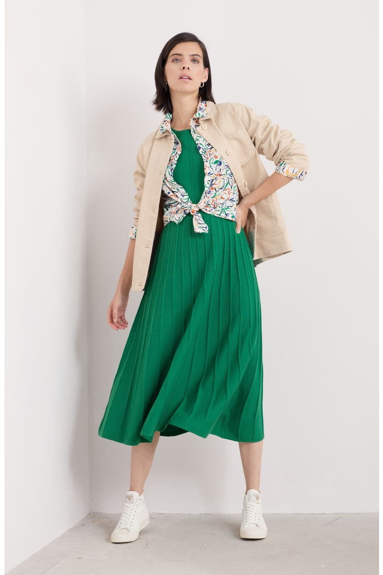 Folk Song Sweater Midi Dress