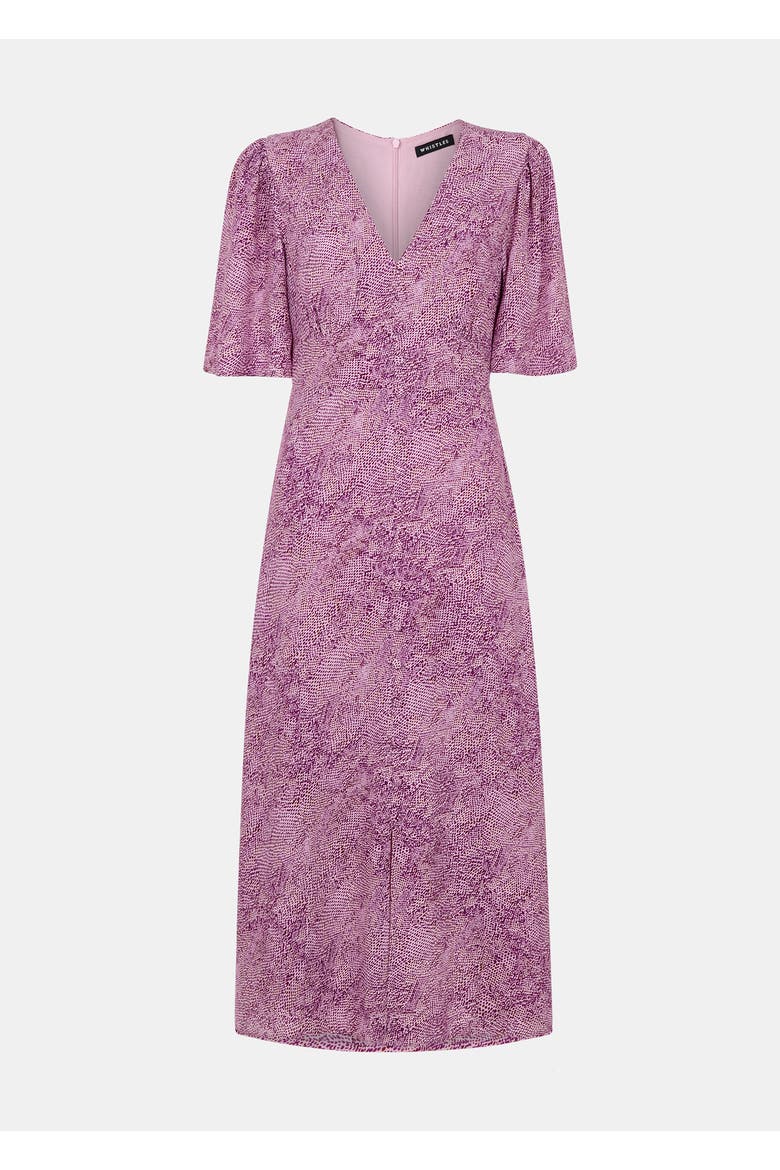 Diagonal Snake Midi Dress