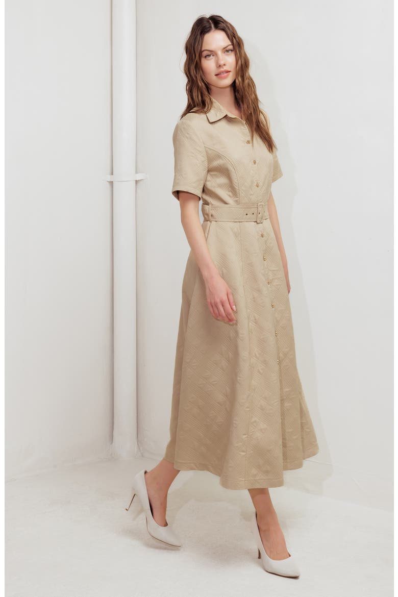 Diamond Stitched A-Line Dress