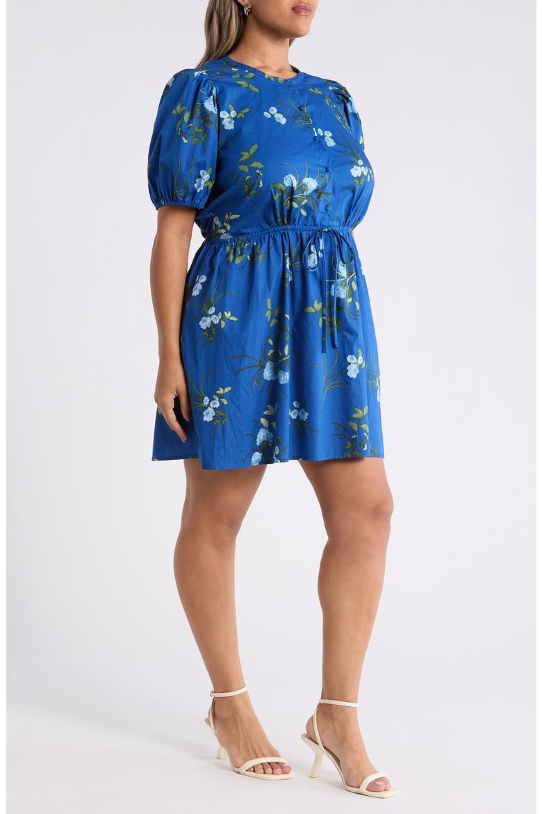 Sendra Floral Alba Drawstring Waist Cotton Minidress