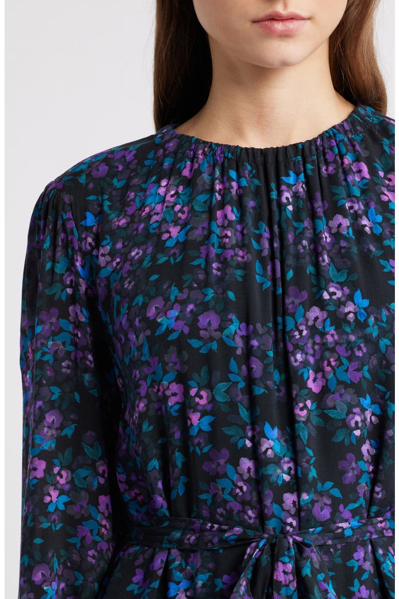 Floral Belted Tiered Minidress