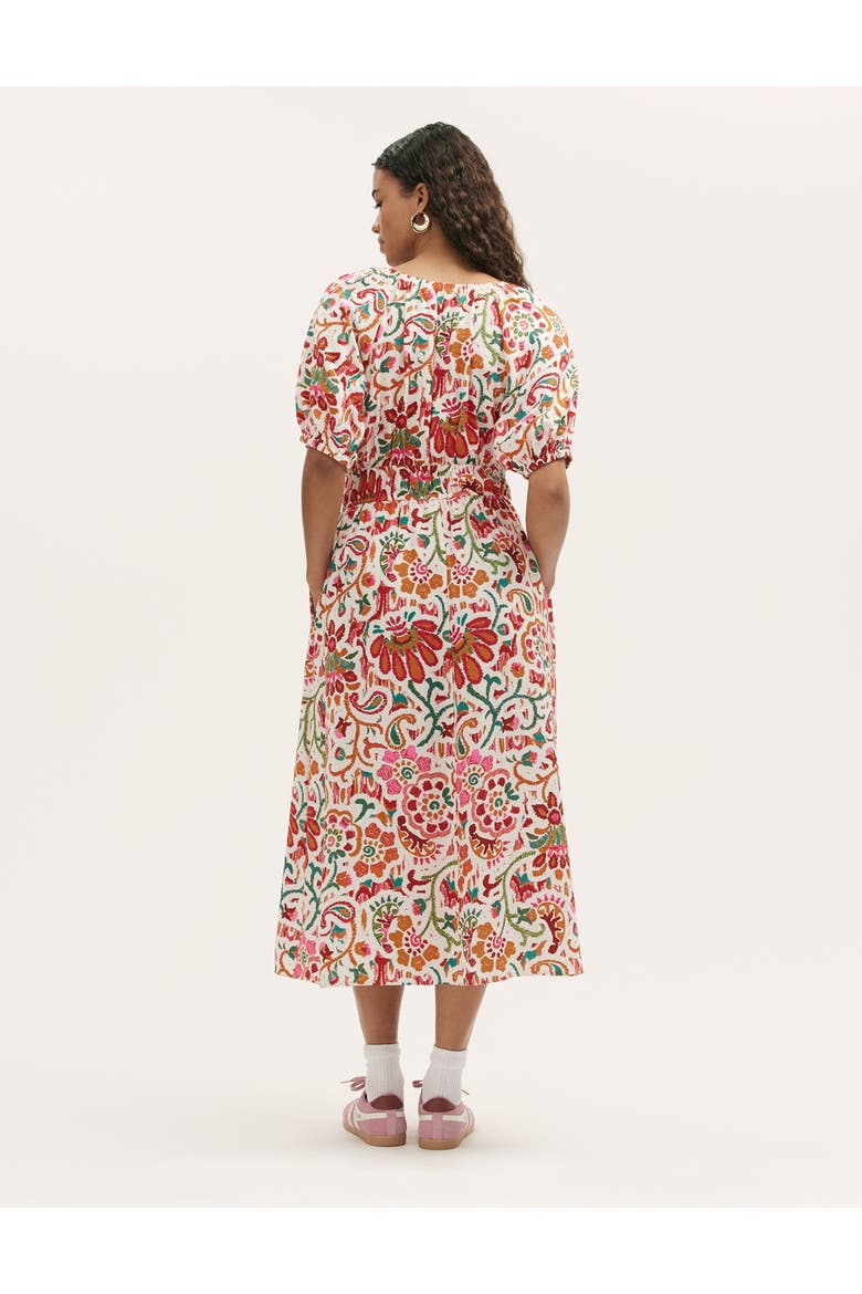 Estee Floral Crepe Midi Smock Dress