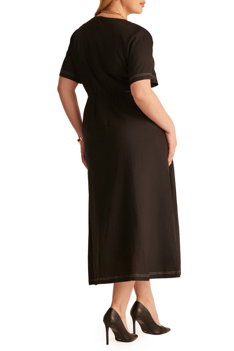 Alena Linen Blend Midi Dress