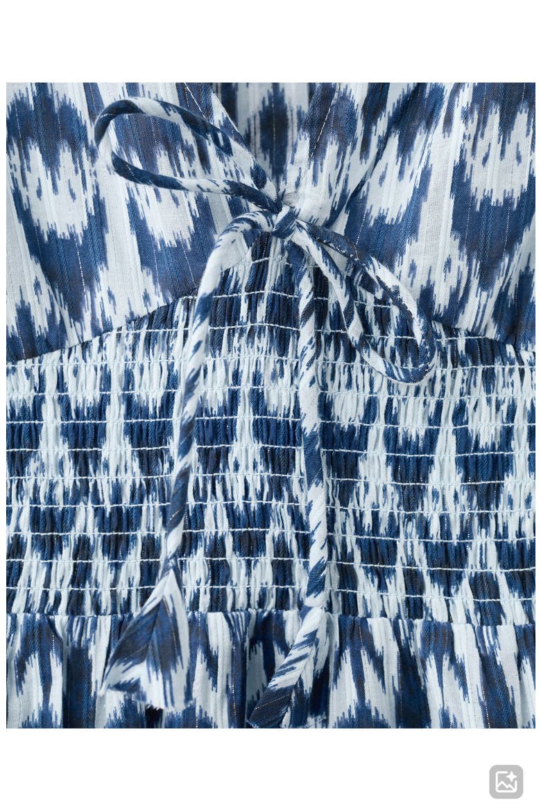 Print Smocked Minidress