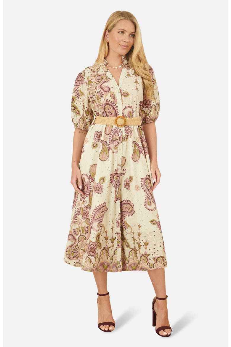Broderie Anglaise Cotton Midi Dress