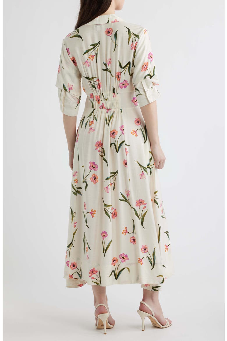 Print Puff Sleeve Maxi Dress