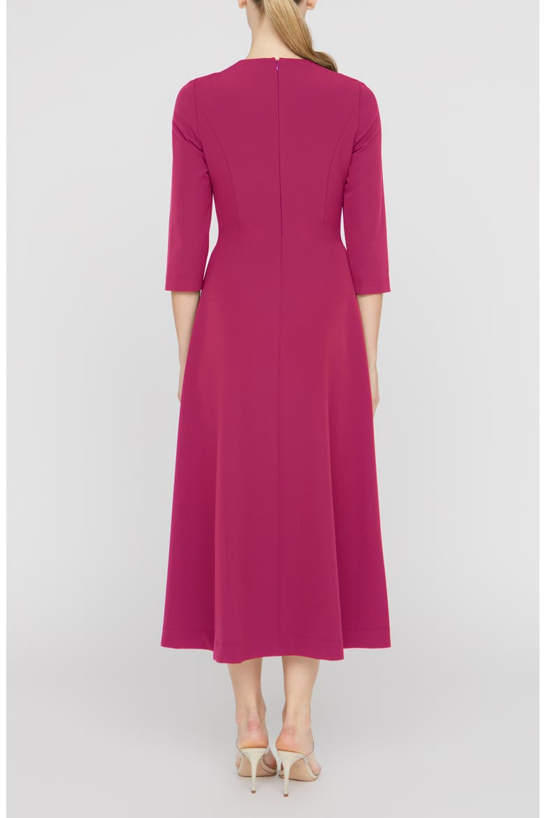 Enola Stretch Crepe Midi Cocktail Dress