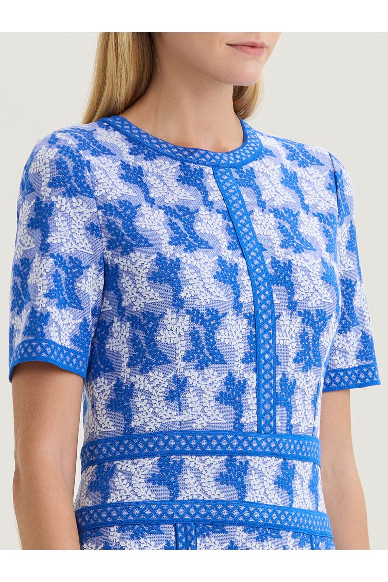 Fit & Flare Intarsia Knit Maxi Dress