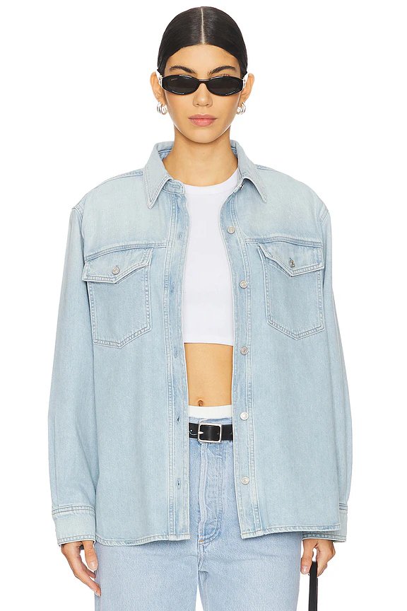 AGOLDE Rina Slim Shirt in Extract - Image 5