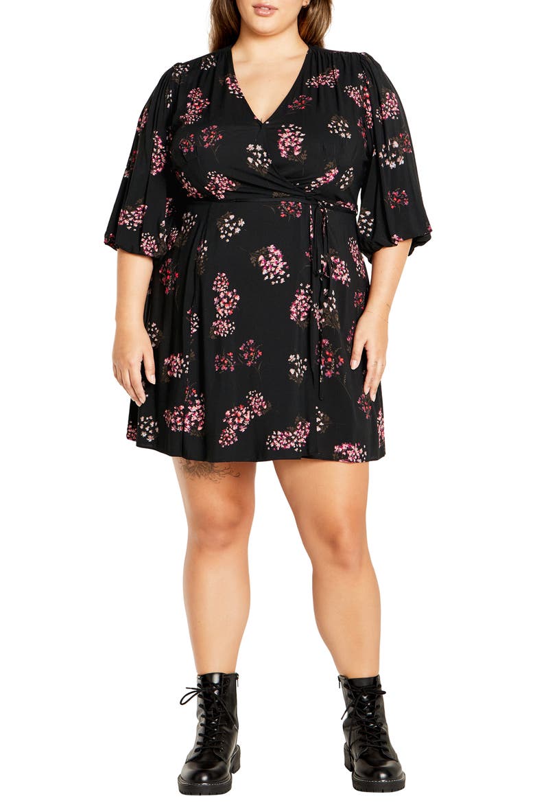 Camila Floral Faux Wrap Dress