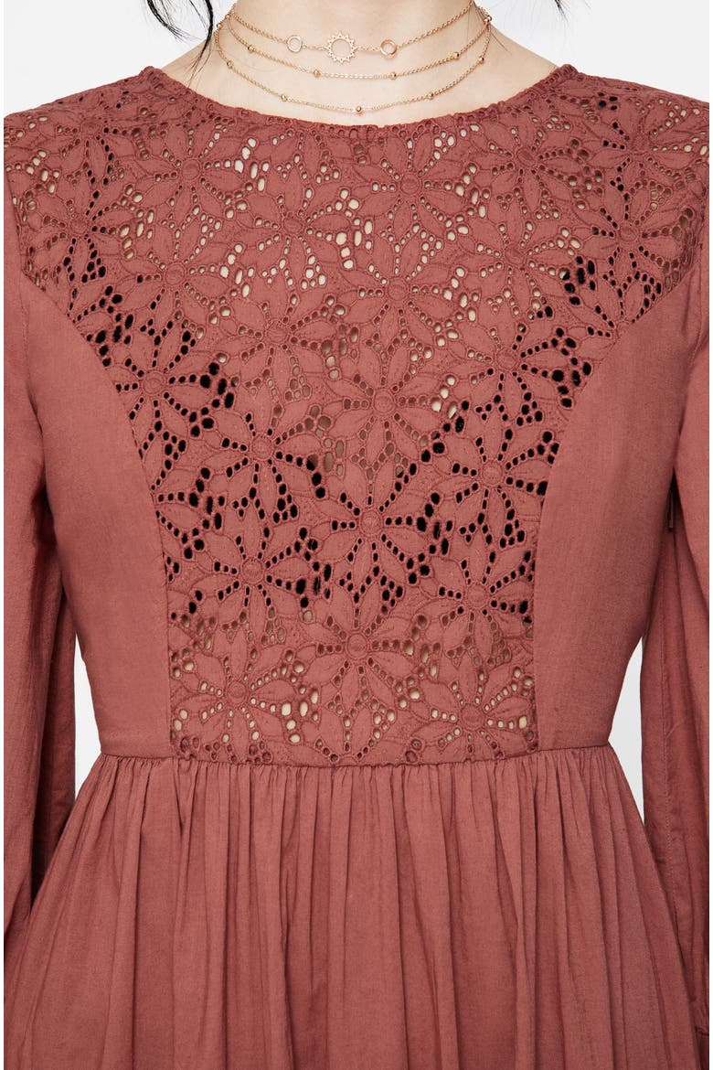 Cavern Cotton Broderie Midi Dress