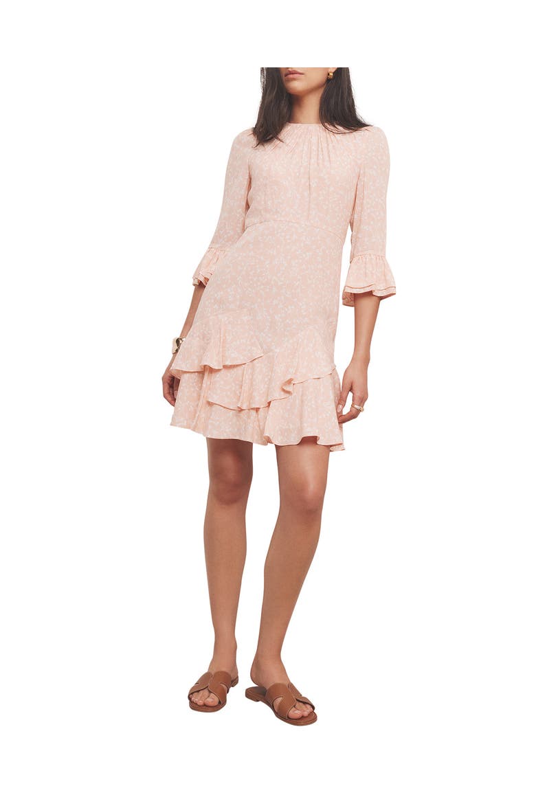 Floral Print Ruffle Mini Dress