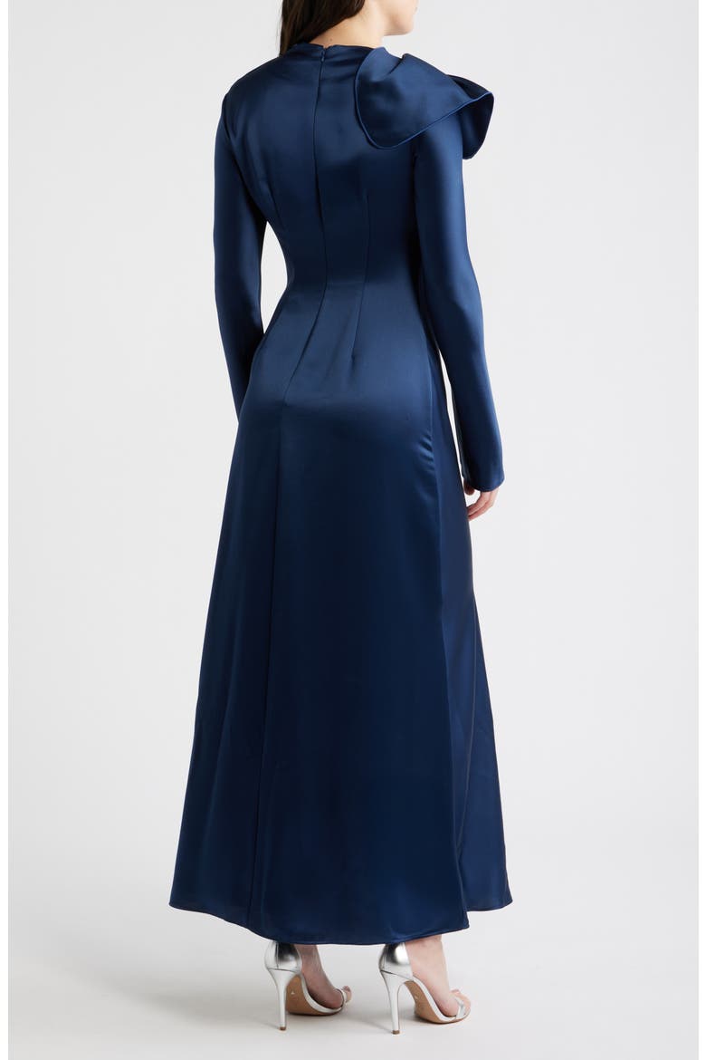 Ramwark Long Sleeve Satin Gown