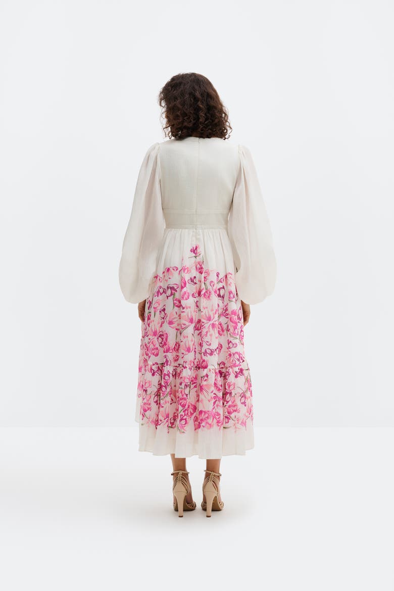 Sasia Deep V-Neck Midi Dress