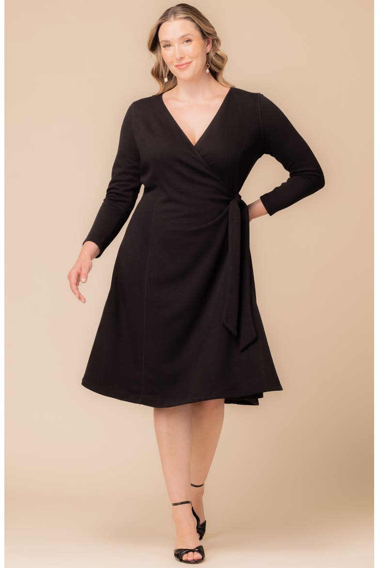 London Wrap Sweater Dress
