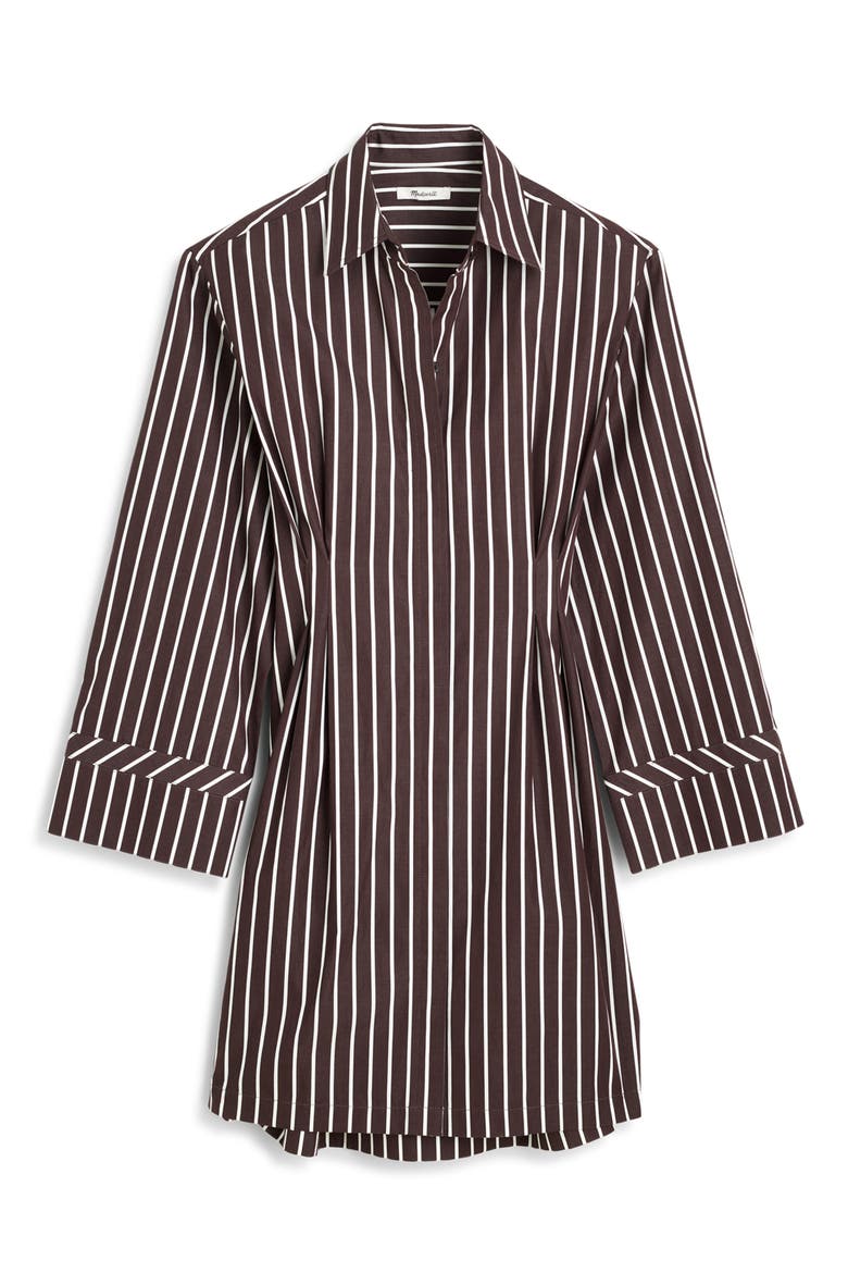 Tucked Long Sleeve Mini Shirtdress