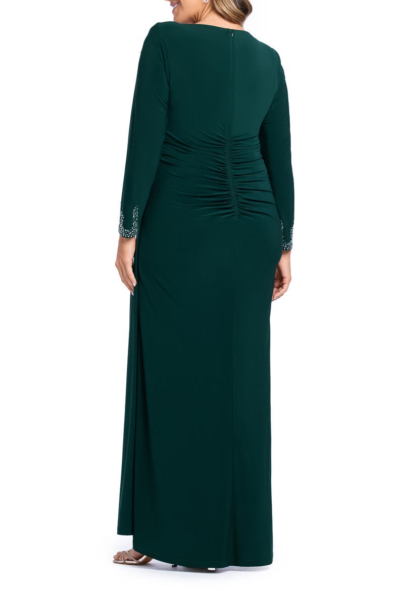 Bead Detail Long Sleeve Knit Gown