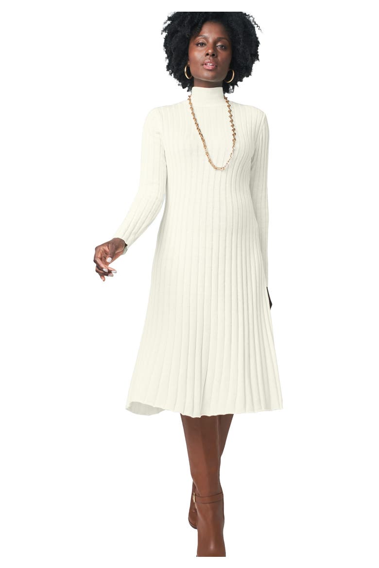 Mock Neck Midi Sweater Dress