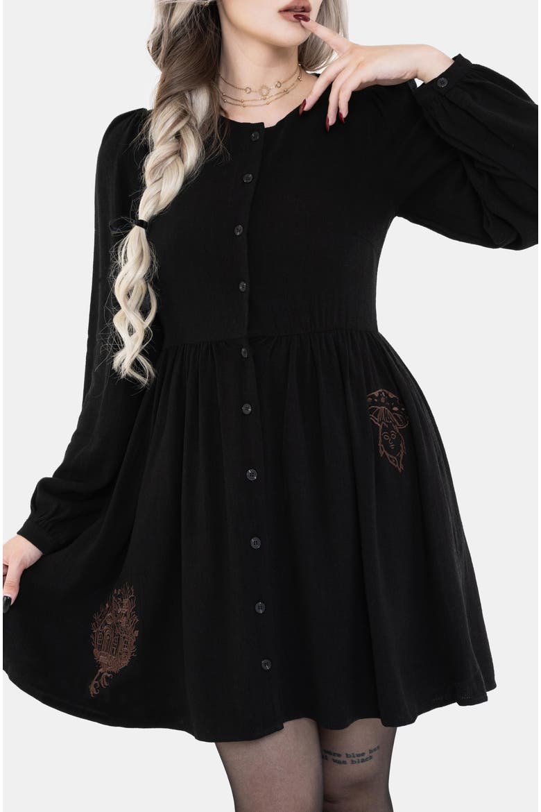 Hexborn Linen-blend Baba Yaga Mini Dress