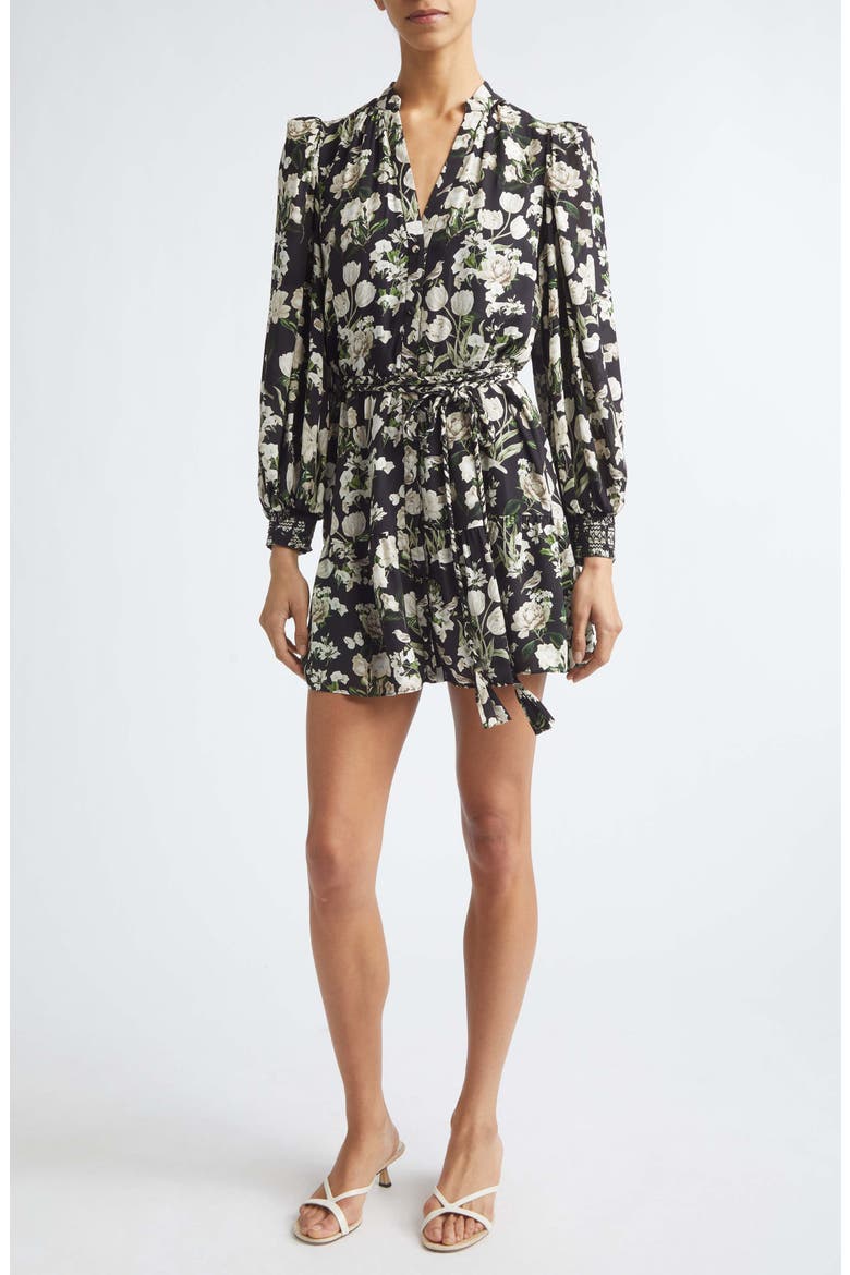 Antonette Floral Print Long Sleeve Minidress