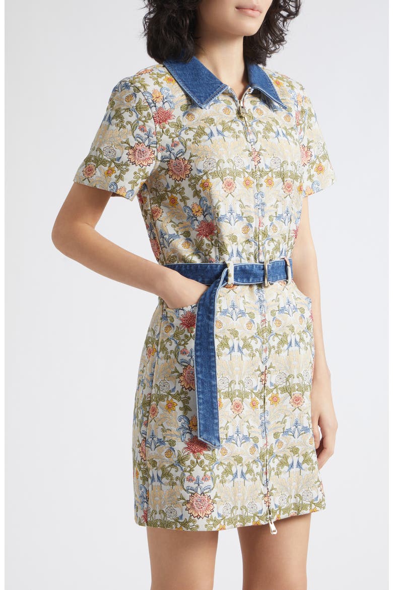Bea Floral Zip Front Minidress