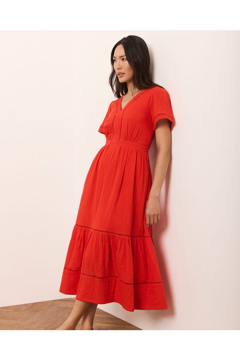 Cotton Cheesecloth Midi Dress