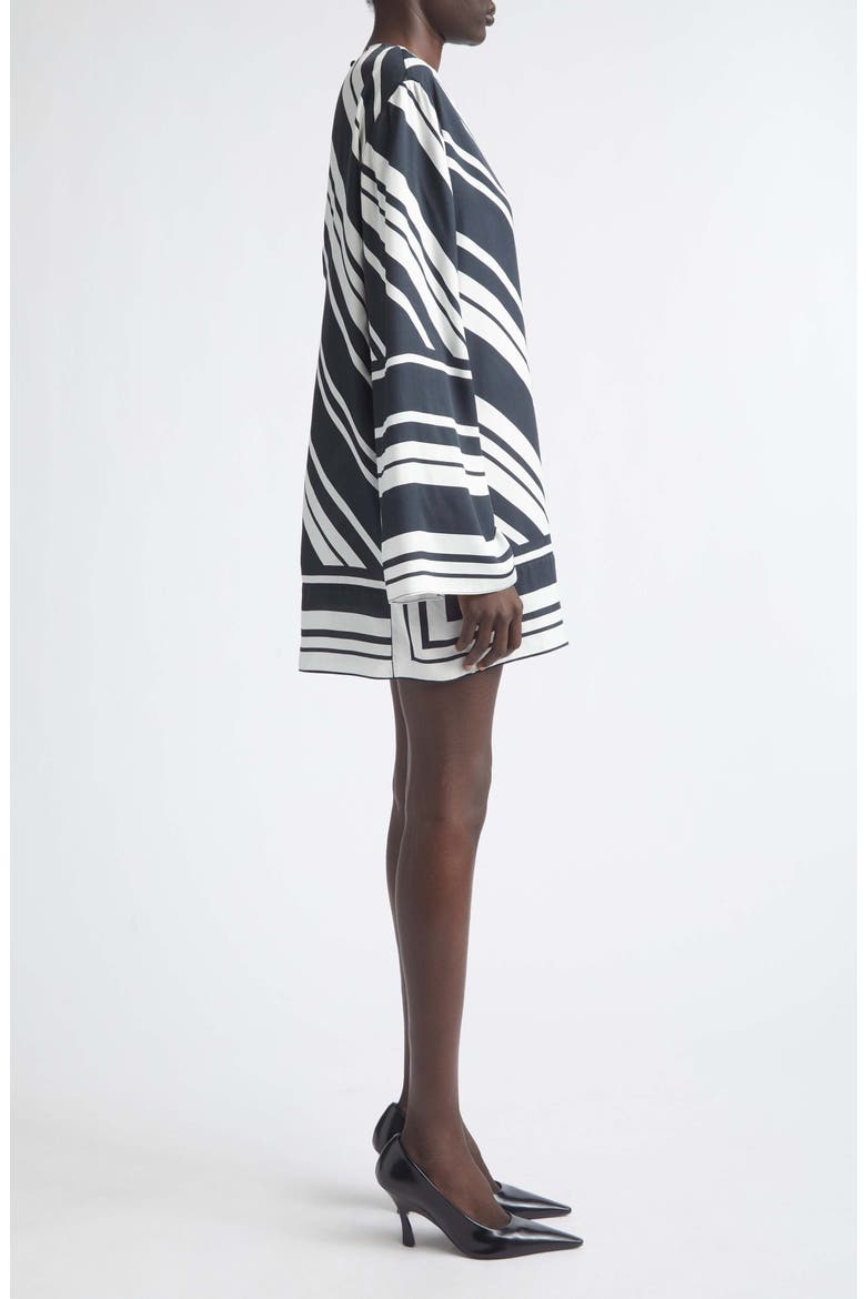 The Leni Striped Long Sleeve Minidress