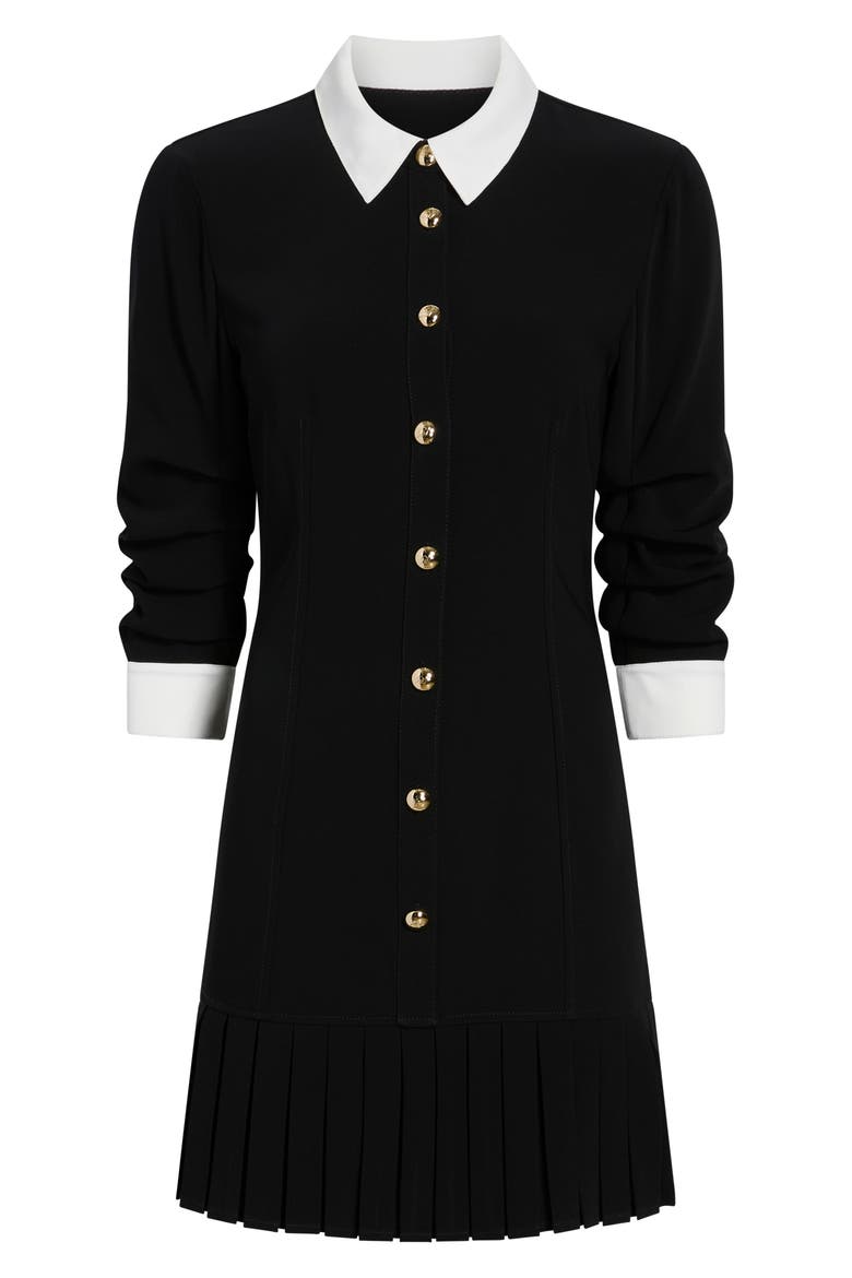 Lucilla Crepe Button-Up Minidress